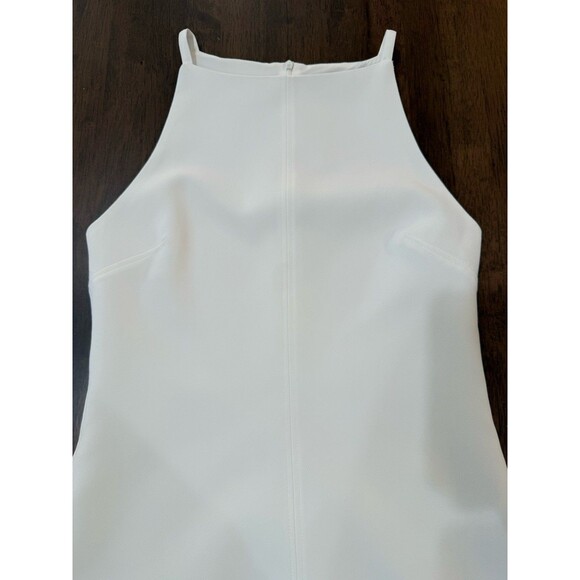 Zara Cream Patternless A-Line Shift Mini Dress Structured Sleeveless NWT Sz S - Picture 8 of 16